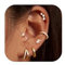 Dochais 6 Paar Ohrringe Gold Set für Damen 316L Chirurgenstahl Creolen Ohrstecker 14K Vergoldetes Hypoallergene Cubic Zirkonia Ohrstecker Huggie Helix Knorpel Goldene Ohrringe Mehrfache Piercings