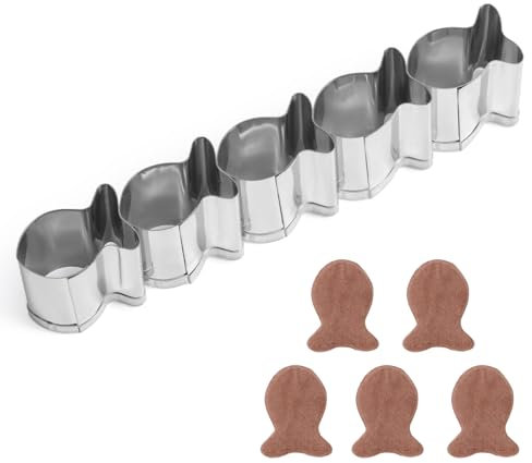 Goldfish Cracker Cutter, 5-Fach Edelstahl Fisch-Keksausstecher Mini-Goldfischformen zum Backen Anti-Haft-Teig perfekt für Tierförmige Kekse
