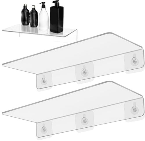 Étagère de fenêtre 2pcs, 16x6x2 Extension de Rebord fenêtre Acrylique Transparent pour Les Plantes, Porte-Plante intérieure d'aspiration pour kit Micro-Verts, Pots démarrage graines