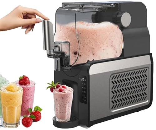 Electric Ice Crusher - 1.8L Home Slush Machine with LCD Touch Screen, Removable Drip Tray, Adjustable Hardness Levels, 5 Drinking Modes, and -15° to 0° Temperature for Snow Cones