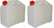 Cao 20 L Jerrican Alimentaire 20 litres, Blanc (Lot de 2)