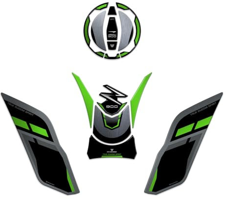 Kit de Pegatinas 3D Resin Bike para Kawasaki Z900 / Z900 SE 2025 – Protección Inferior de Depósito con Agarre
