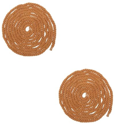 BESTonZON 2 Pezzi Corda di Tiro alla Fune Grossa Fune Corda di Iuta Corda da Palestra Intrecciata Corda All'aperto Rope Game Tirando La Corda per Il Gioco Corda di Cotone Marrone Chiaro