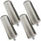 Lot de 4 pieds de meubles en acier inoxydable brossé M10 - Pieds de rechange en métal pour armoires de cuisine et salle de bain - Base de table basse en verre réglable en hauteur de 7,4 à 49,6 cm