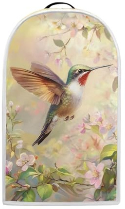 Urndoeng Hummingbird Flowers Print Blender Cover Anti Fingerprint Kitchen Appliance Dust Cover Blender Protector Decoration Machine Washable