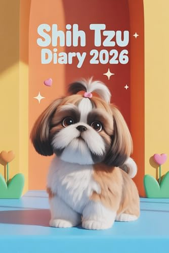 Shih Tzu Diary 2026: A5 Week-to-View Dated & Organizer from January 2026 to December 2026 with UK holiday