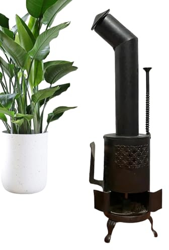 Poêle à bois miniature – Décoration de cheminée, accessoire de bureau avec matériau robuste, outil de collection supplémentaire – Décoration de loisirs – Design compact – Rebord de fenêtre