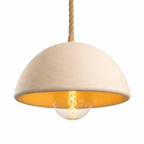 Newgarden Luna Hängelampe, kabellos, wiederaufladbar, mit magnetischer LED-Lampe, tragbar, dimmbar, mit Fernbedienung, für Innen- und Außenbereich, geschützt, Terrasse oder Garten (Beige) (Beige Matt)