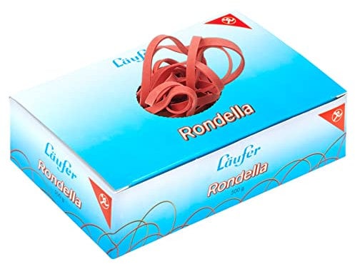 Läufer Rondella Rubber Bands 500 g Box 100x5 mm/65 mm Ø red