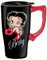 Spoontiques - Insulated Travel Mug - Betty Boop Hearts Ceramic Coffee Cup - Coffee Lovers Gift - Funny Coffee Mug - 15 oz - Black