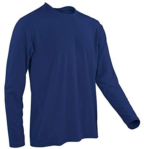 Spiro Mens Sports Quick Dry Long Sleeve Performance T Shirt (M) (Navy)
