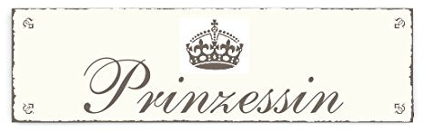 PRINZESSIN Türschild Schild Dekoschild für Kinderzimmer selbstklebend 20 x 6 cm | Dekolando