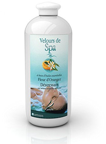 Camylle - Velours de Spa Fleur D'Oranger - Fragrance à base d'Huiles Essentielles 100% Pures et Naturelles pour Spa - Déstressant aux arômes suaves et captivants - 1000ml