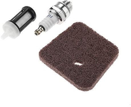 Mtsooning Luftfilter Kraftstofffilter Zündkerze Set für FS38 FS45 FS46 FS55 HS45 FC55 Rasentrimmer Freischneider, Ersetzen 4140-124-2800