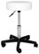 dibea Rollhocker 360° drehbar, höhenverstellbarer Arbeitshocker gepolstert, weiss, 44-62 cm