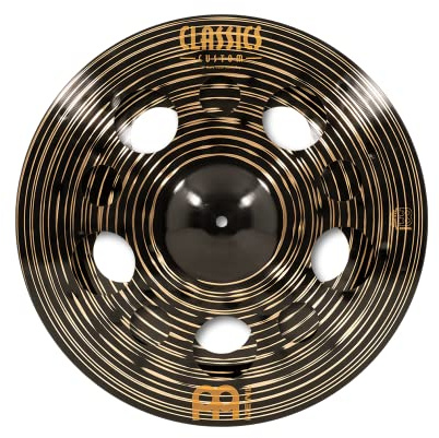 Meinl Cymbals Classics Custom Dark Trash Stack — 18 Zoll (Video) Schlagzeug Becken (45,72cm) B12 Bronze, Dunkles Finish (CC-18DASTK)