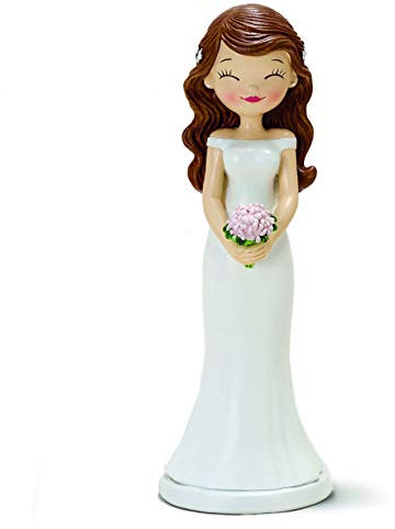 Mopec Figura Pastel Novia, Blanco, 21 cm