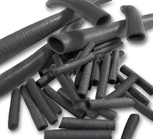 Helsyn Neoprene Rubber Chloroprene Sleeves - 1.2mm I/D 20mm Length - Black (100 pcs)