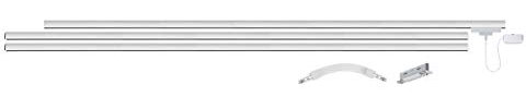 Paulmann URail Basis Set 3x1m Schiene, Metall, Weiß matt, max 1000W, 230V, Schienensystem, Deckenlampe, Deckenleuchte