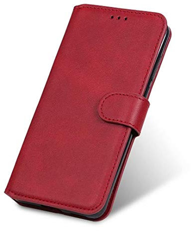 JIAFEI Coque pour Oppo Reno 4Z (5G), Premium PU Cuir Mature et Stable Étui Flip Portefeuille Smartphone, avec Crédit Carte Fente et Pliage Support, Rouge