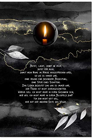 metALUm Trauerkarte HOFFNUNG | Lebenslicht 1001164