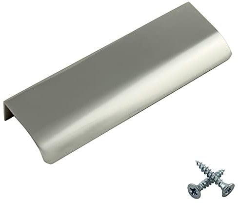 M4TEC Bar Kitchen Cabinet Door Handles Cupboards Drawers Bedroom Furniture Concealed Finger Edge Pull Handle for Wardrobe & Bedroom Cabinet Hardware Chrome. VD3 Series: 160 mm