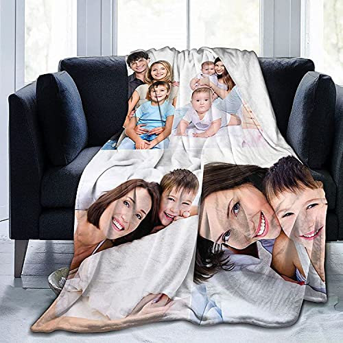 ACCZ Personalisierte Decke Fotodecke mit Eigenem Foto und Text,Personalisierte Geschenke Für Geburtstage, Jubiläen Geschenk Für Vater, Mutter, Kinder, Hunde, Freunde Oder Liebhaber