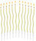 Jinlaili 12 Stücke Geburtstagskerzen, Gold Spiral Kerzen Geburtstag, Geburtstagskerzen Kinder, Lange Cupcake Kerzen für Geburtstag Hochzeit Baby Shower Party Dekoration - Champagner Gold