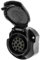 AUTOZOCO Enchufe Remolque Hembra 13 Polos con Tapa, Enchufe de Remolque de 13 Pines, Enganche de Remolque de 13 Pines, Conector Remolque 13 vias, 12 V, Impermeable, PVC, Negro