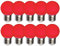 NCC-Licht 10 x LED Leuchtmittel Tropfenform Kugel G45 1W E27 Rot 270°
