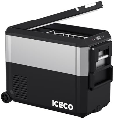 ICECO JP50 Pro Portable Refrigerator, Multi-Directional Lid, 12V Car Refrigerator, 50L Compact Refrigerator with Secop Compressor, for Car and Home Use, -4℉~22℉, DC 12/24