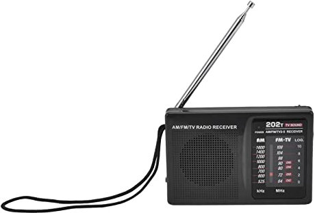 Ukw Mw Radio, Tragbar, Hohe Empfindlichkeit, Lauter Ton, Permanentmagnet Lautsprecher, Externer Kopfhörer, 525 Bis 1610 KHz, 64 Bis 108 Mhz, 2 Bis 5 (Vhf.Ch) für Den Innen und Außenbereich
