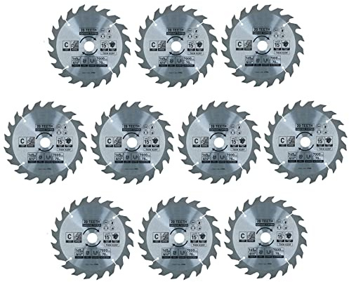 Circular Saw Blade 165mm x 20mm 20 Teeth TCT Coarse Cutting Disc Wood 10pc