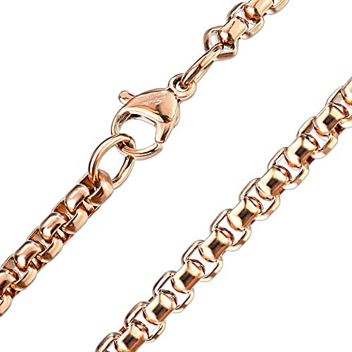 Treuheld® Venezianerkette in 4 Farben | Farbe: Rosegold | Dicke: 2,5mm | Länge: 48cm