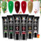 EBANKU Christmas Poly Gel Nail Extension, 6 Colors White Green Red Glitter Golden Xmas Colors Poly Nail Gel Nail Builder Gel Professional Poly Gel for Women Christmas Nail Decoration