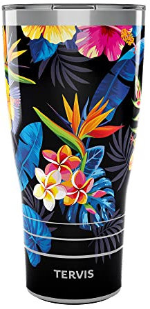 Tervis Tropical Collection Gobelet isotherme à triple paroi en acier inoxydable Motif floral