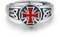 Templer Ring für Männer Frauen 925 Sterling Silber Verstellbarer Kreuzring Amulett Religiöser Schmuck