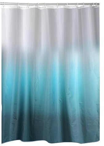 RIDDER Duschvorhang Textil Runny blau 180x200 cm