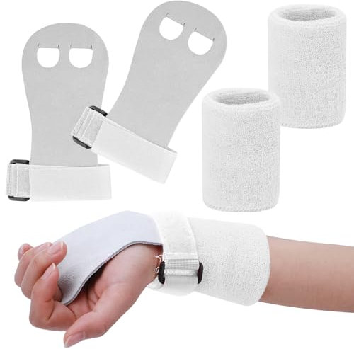 Abeillo Griffpads Kinder, Cross Training, Gymnastik, Pull Up Grips für Kinder, Hand Grips Leder Trainingshandschuhe und Handgelenk Bandagen Fitness Set für Mädchen Jugend (S)