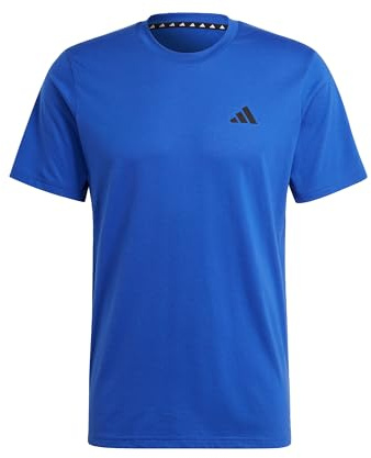 adidas Men's Train Essentials Feelready Training Tee, Semi Lucid Blue/Black, 3XL