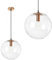 tooLight Lampe à Suspension APP040-1CP Lustre Plafonnier Éclairage de Plafond en métal, verre pour Salon Chambre Cuisine Couloir (or rose)