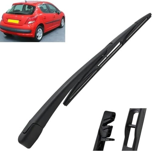 LMMPP Escobilla y Brazo del limpiaparabrisas Trasero para Peugeot 207 Hatchback (2006-2014) limpiaparabrisas Trasero del Coche
