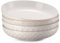 DOWAN Pastateller Groß Tief 4er Set, Ø 21,5 cm Porzellan Suppenteller Tief, Pastaschale Rund, Klassische Nudelteller, Bowl Teller Keramik für Pasta, Nudeln, Suppe, Salat-Vintage-weiß