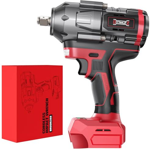 Cordless Impact Wrench 1/2 Compatible with Milwaukee 18V Battery, 1000Ft-lbs(1360N.m) High Torque Impact Driver, Brushless Electric Impact Gun with 4-Mode Speed, LED Work Light for Car(Bare Tool)