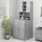Rantry Mobile per Lavatrice Grigio Cemento 70,5x25,5x90 cm, Armadio per Lavatrice, Mobile da Bagno Salvaspazio, Scaffale da Bagno