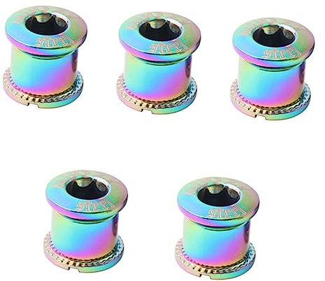 KICHOUSE 5 Piezas Tornillo de Plato Pernos de vástago fijos para Bicicletas Disco del Freno Accesorios Bicicleta Tornillo de Rueda de Plato Perno de Disco Plegable Placa Dental