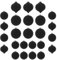 KI Store Black Velvet Christmas Balls 25pcs Shatterproof Flocked Christmas Tree Ornaments Assorted for Xmas Tree Decorations