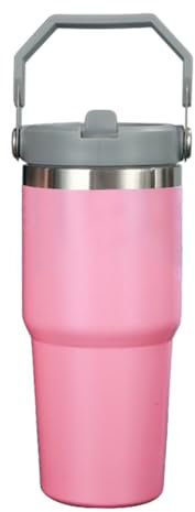 AVZYARDY Modern Tumbler 20/30oz with Handle and Straw Insulated Stainless Steel Water Bottle Travel Mug Car Coffee Cup Double-Layer Coffee Thermal Cup for On The Go