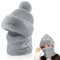 Aoreun 2 in 1 Frauen Flanell Schalmütze, Damen Winddichter Schal Hut Wintermütze Strickmütze Warme Ohrschutz Winddicht Hut Mütze Kreis Schal Set für Damen Winddichte Mütze Kälteschutz Skimütze, grau