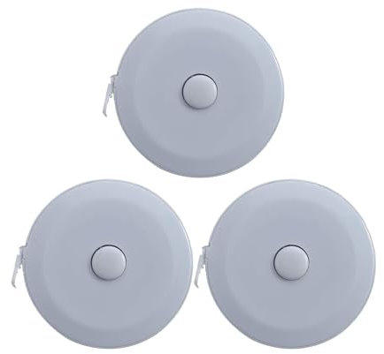 HSYTEK 3 Stück Blau Maßband, Automatisch Einziehbares Maßband, Maßband, Maßband Körper, Massband Körper, in cm und inch(200cm/79in)